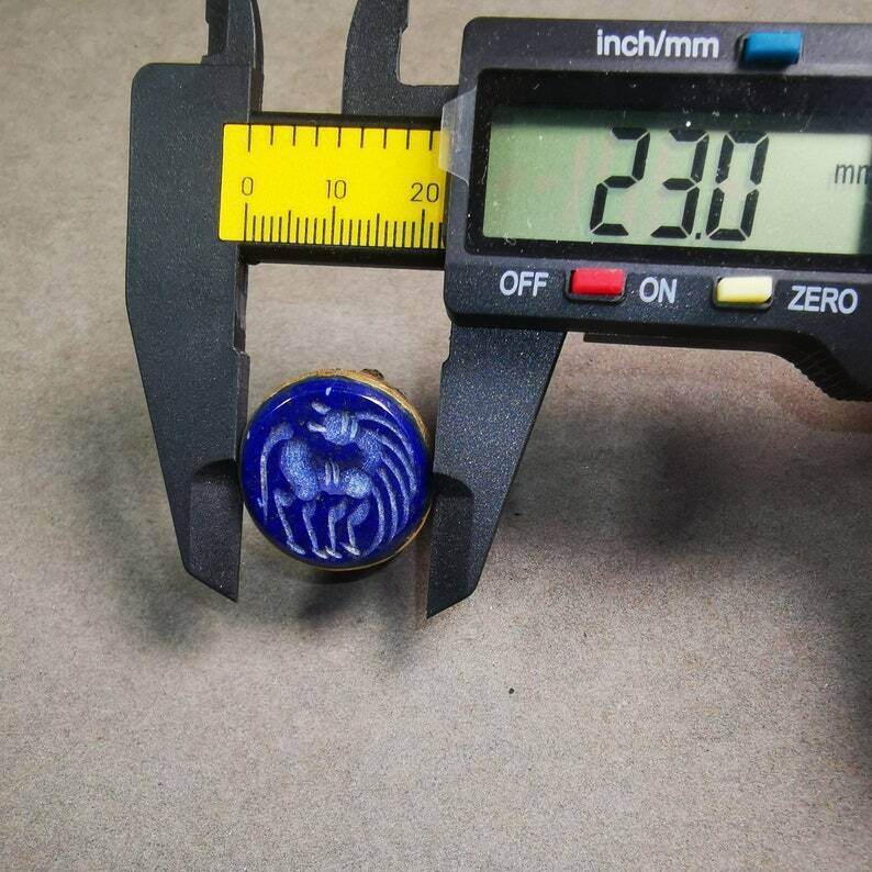 Old West Asian Ring,Made of Lapis Lazuli + Copper,From Pakistan - Gandhanra-ART