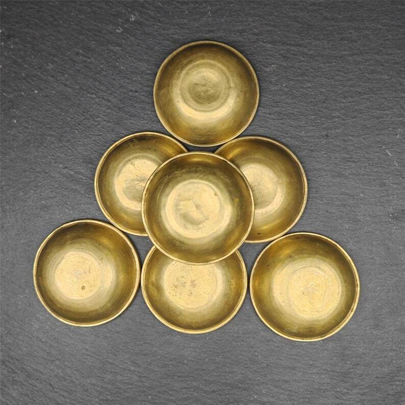 Water Offering Bowls,1 Set of 7 Yonchap Bowls,from Kathok - Gandhanra-ART