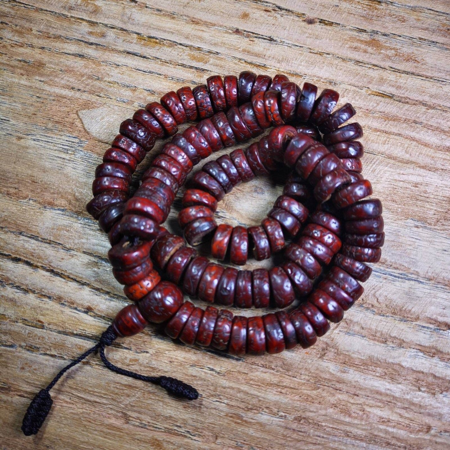 108 Bodhi Bead Mala,Old Prayer Beads Necklace - Gandhanra-ART