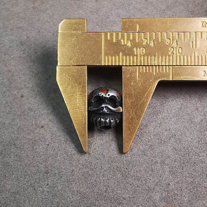 Amulet,Skull Citipati Spacer Pendant Bead for Mala,Necklace,Prayer Bead - Gandhanra-ART