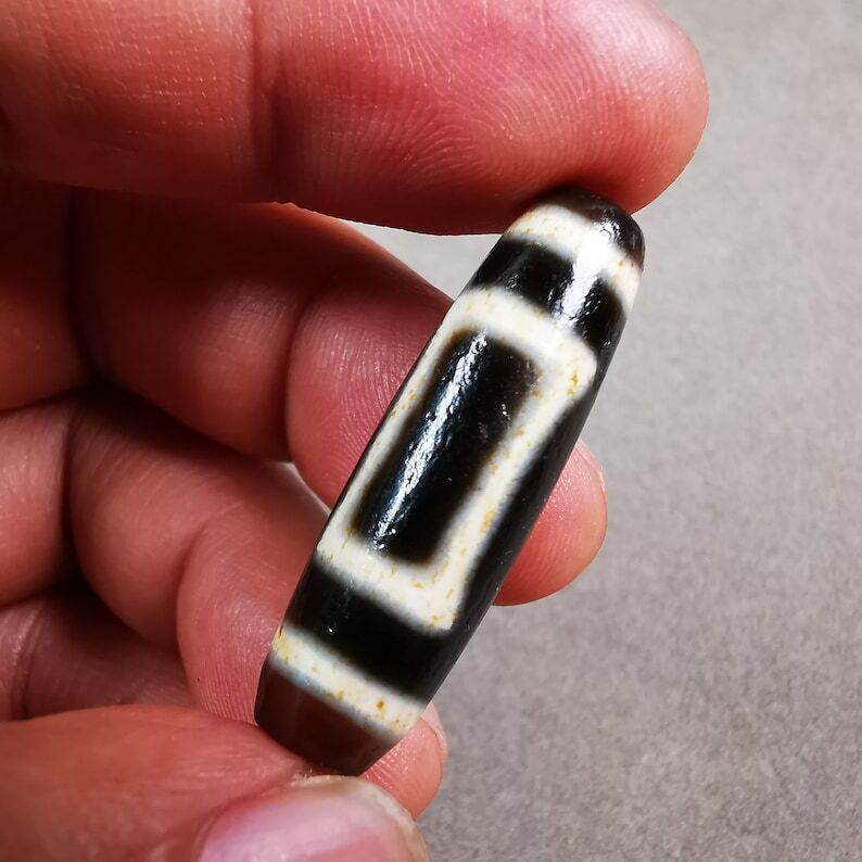 Heaven & Earth Dzi Bead - Gandhanra-ART