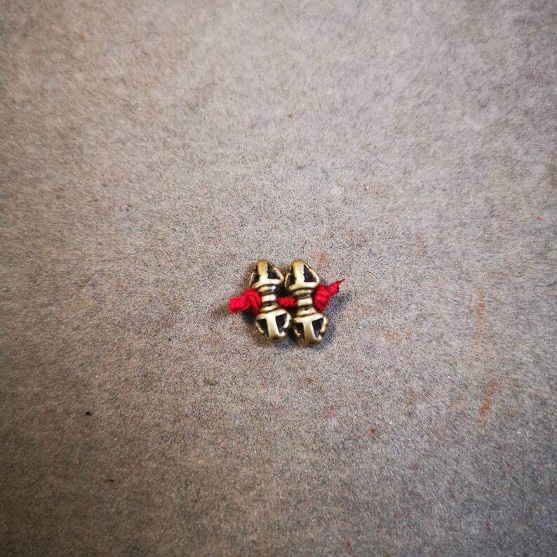 Amulet Pendant,Mini Vajra and Dorje Bell, Mala Accessories - Gandhanra-ART