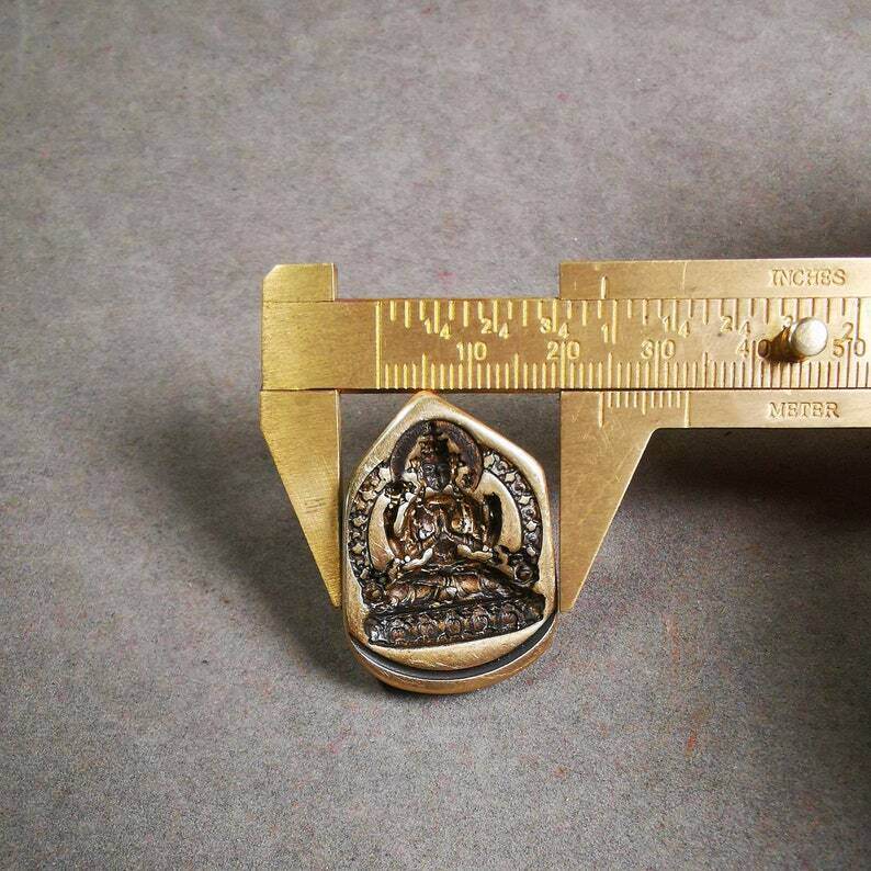 Statue Tsa Tsa Mold Amulet,Chenrezig,Copper Mould - Gandhanra-ART