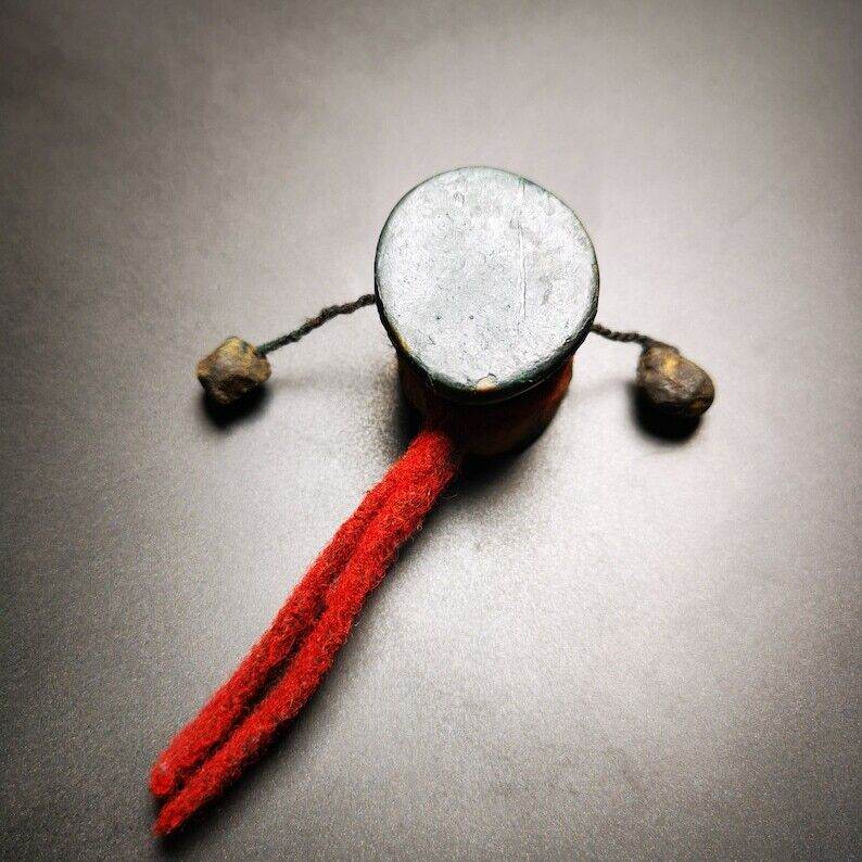 Buddhist Yak Bone Carved Damaru Drum,Mini Chod Drum - Gandhanra-ART