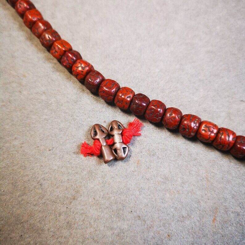 Amulet Pendant,Mini Vajra and Dorje Bell, Mala Accessories - Gandhanra-ART