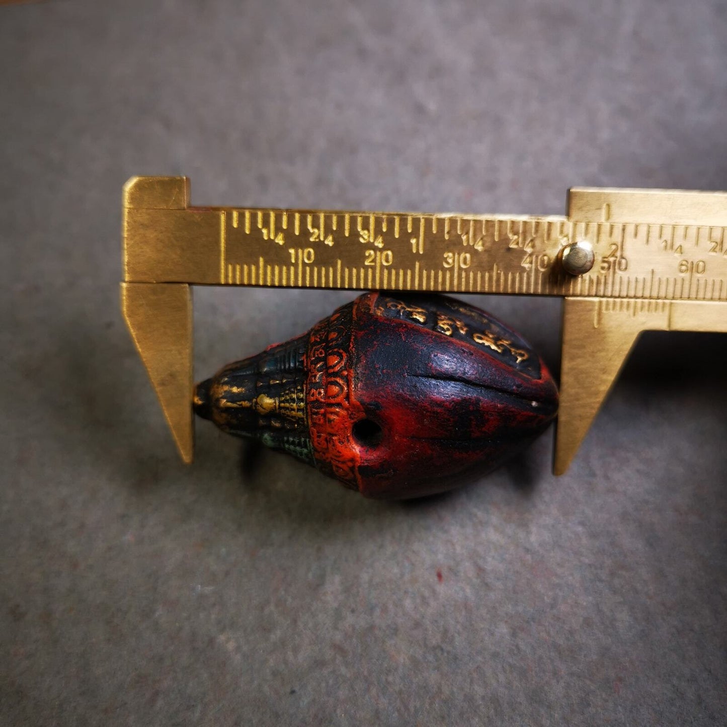 Old Tibetan Niang La Tsa Tsa Statue Amulet,Stupa,Pagoda with Mantra