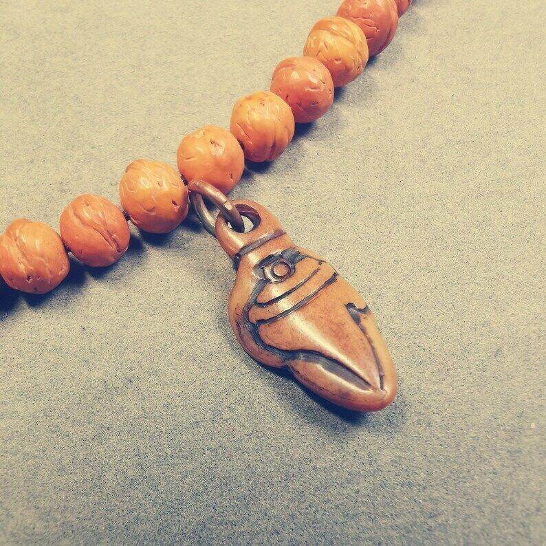 Yak Bone Amulet,Shankha,Conch Pendant - Gandhanra-ART