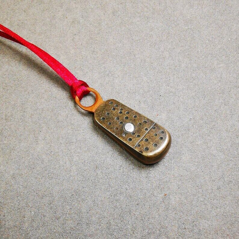 Tibetan Buddhist Mala Pendant,Mantra Dot Charm Amulet for Prayer Beads