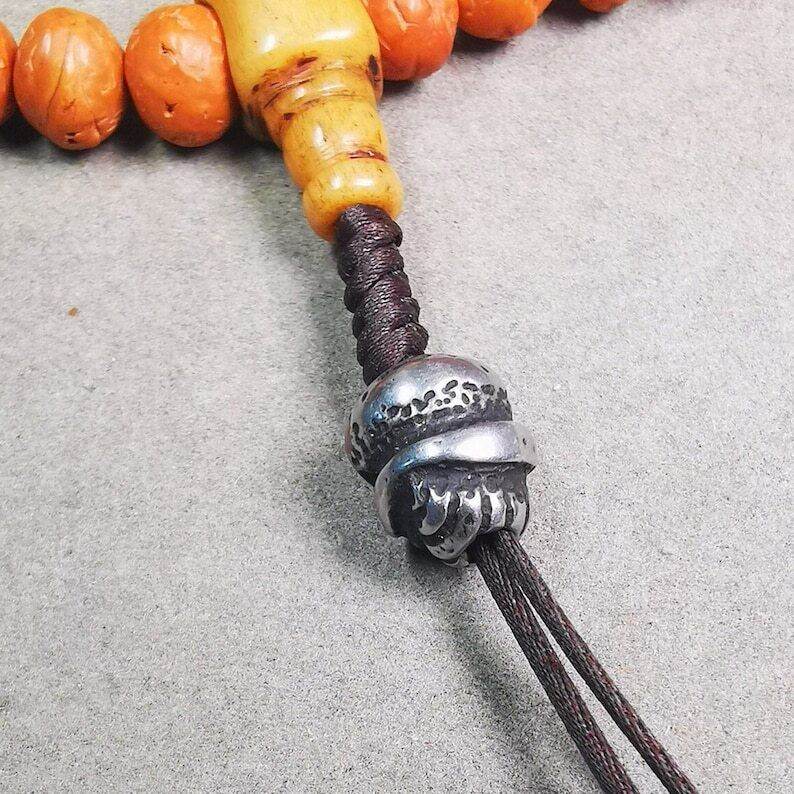 Amulet,Skull Citipati Spacer Pendant Bead for Mala,Necklace,Prayer Bead - Gandhanra-ART