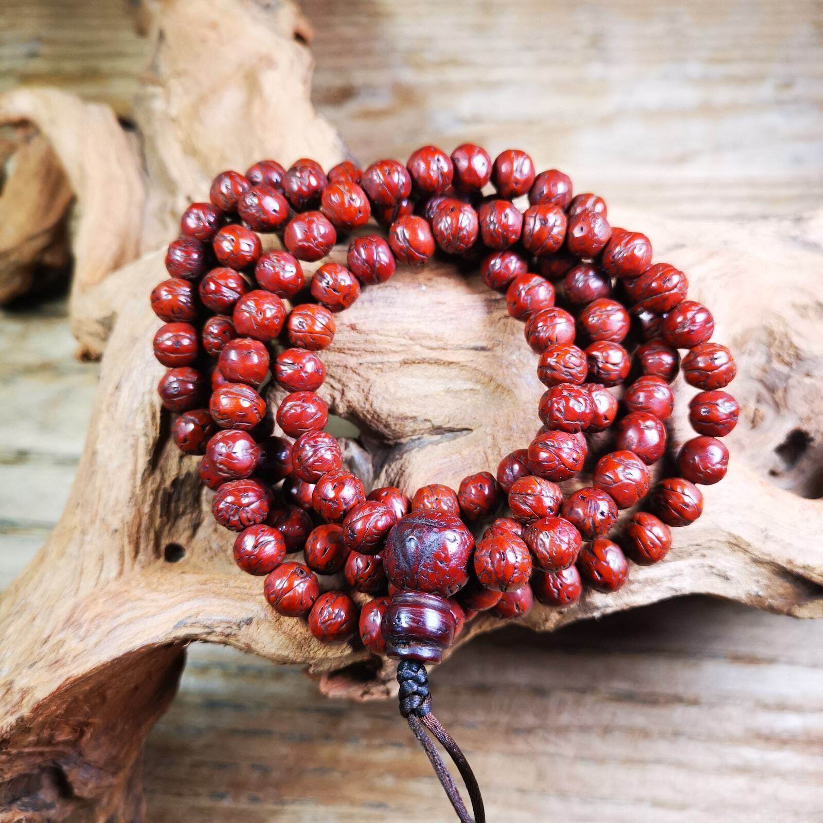Old Mala,8.5mm Prayer Beads - Gandhanra-ART