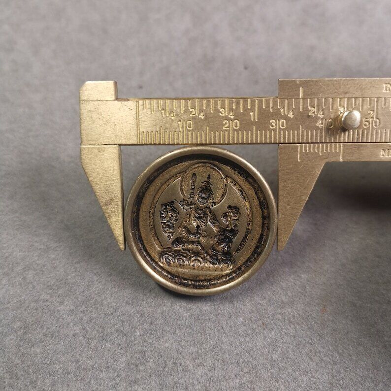 Gandhanra Old Tibetan Statue Tsa Tsa Mold,Guru Rinpoche,Padmasambhava,Small size 3.5cm