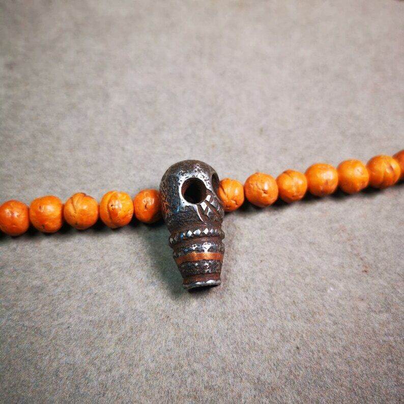 Guru Bead,T-drilled 3-Hole Mala Bead - Gandhanra-ART