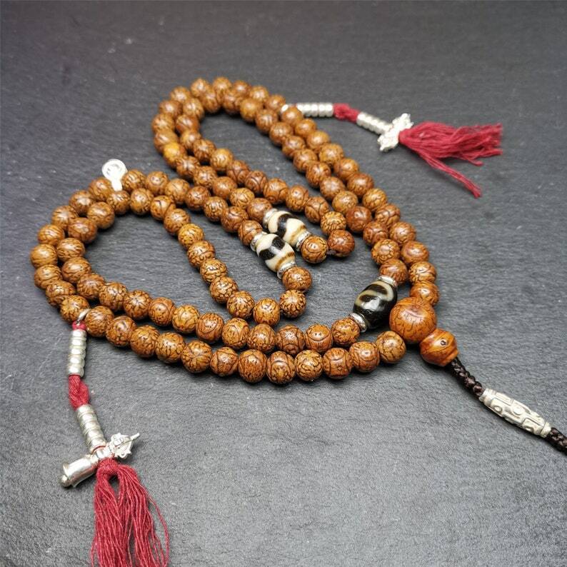 108 Dragon Eyes Bodhi Prayer Beads 0.35"