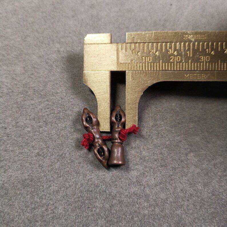 Amulet Pendant,Mini Vajra and Dorje Bell, Mala Accessories - Gandhanra-ART