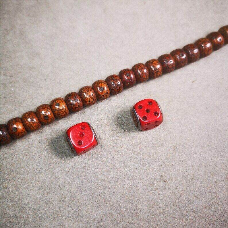 Mala Spacer Bead,Yak Bone Dice Marker Beads for Prayer Beads Necklace - Gandhanra-ART