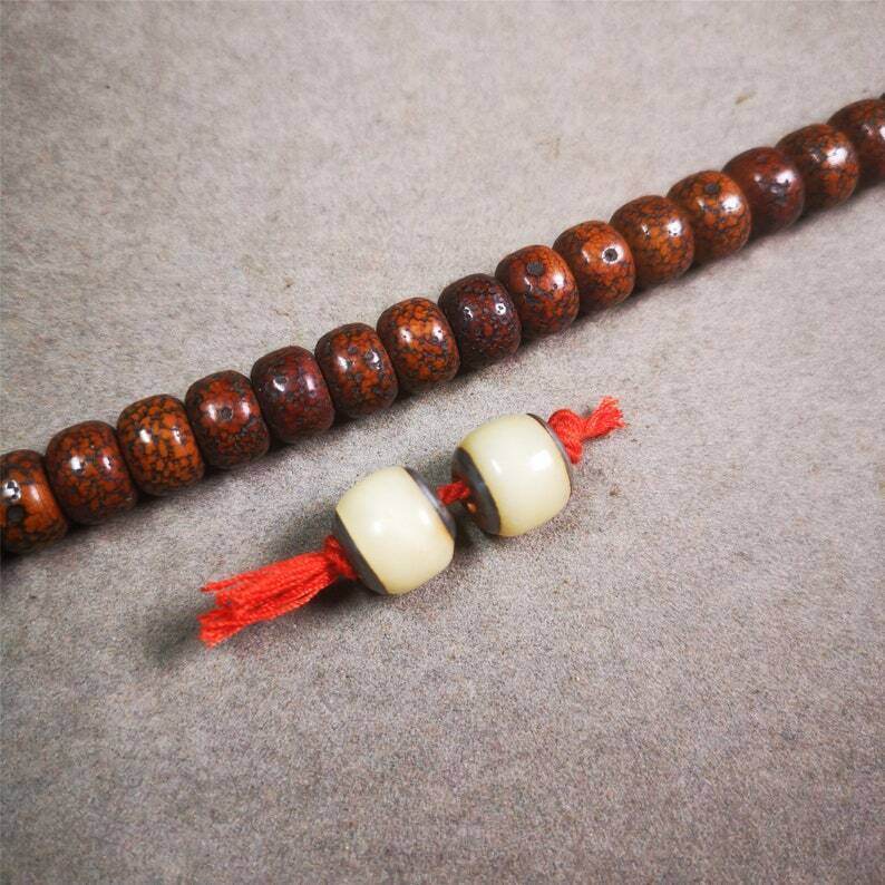 Mala Spacer Bead,Yak Bone Marker Beads for Prayer Beads Necklace - Gandhanra-ART
