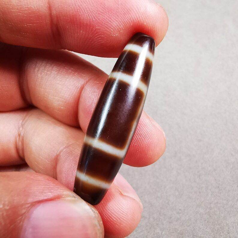 Heaven & Earth Dzi Bead - Gandhanra-ART