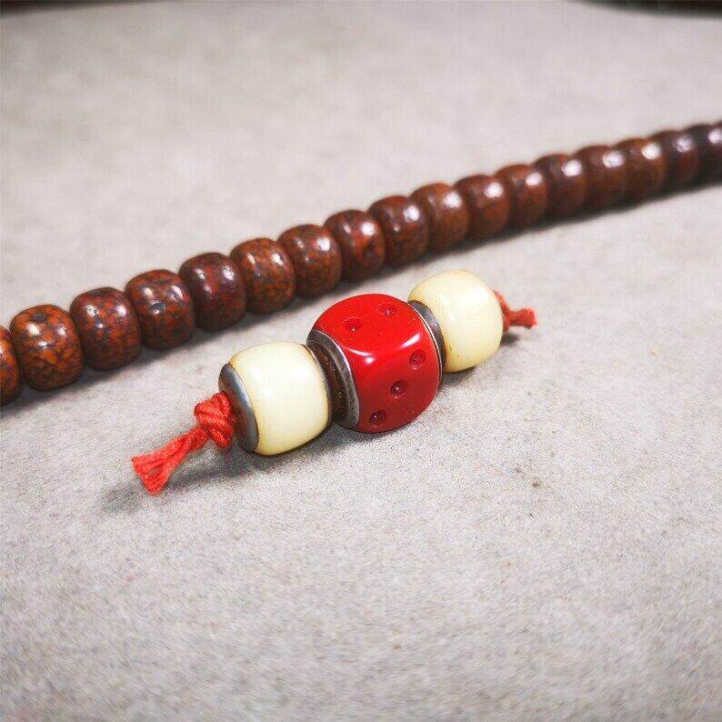 Mala Spacer Bead,Yak Bone Dice Marker Beads - Gandhanra-ART