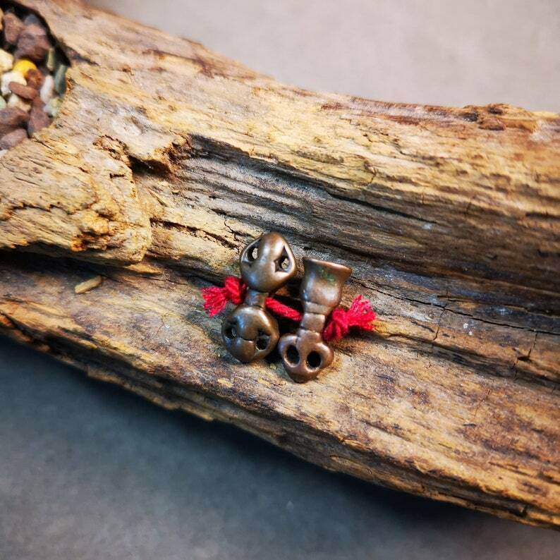 Amulet Pendant,Mini Vajra and Dorje Bell, Mala Accessories - Gandhanra-ART