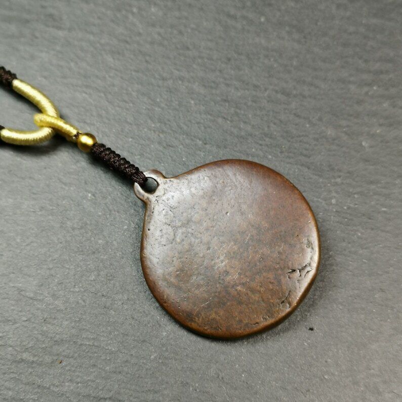 Gandhanra Antique Tibetan Thokcha Amulet,Chakrasamvara with Vajravarahi Badge