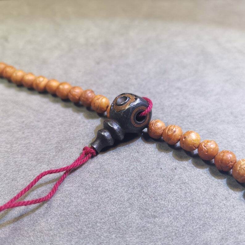 Mala Guru Bead, T-drilled 3-Hole Connector Bead - Gandhanra-ART