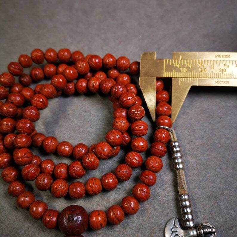 Old Mala,8mm Prayer Beads - Gandhanra-ART