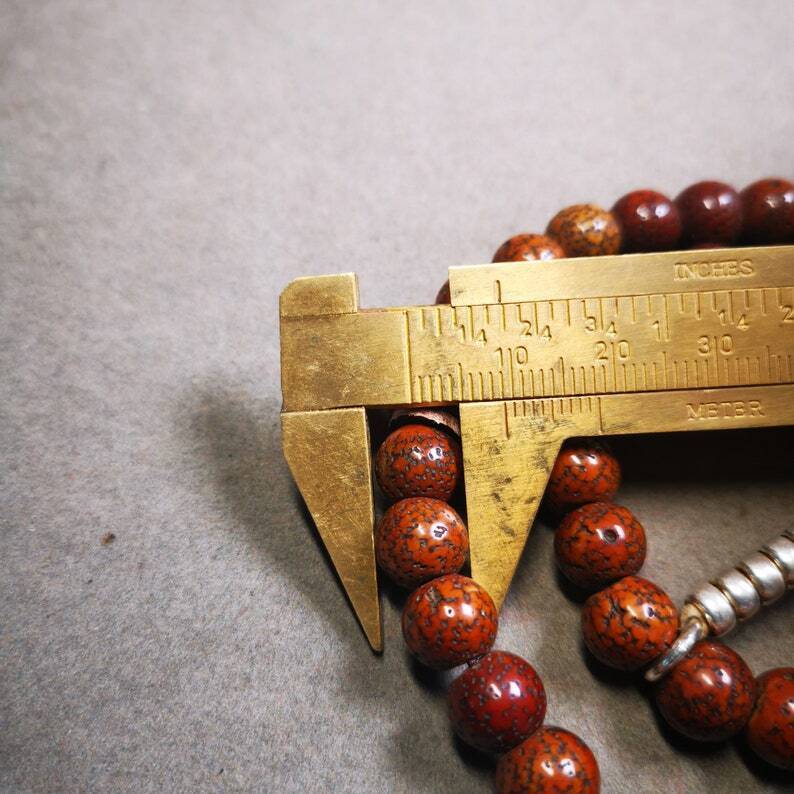 Old 108 Lotus Seed Mala,Prayer Beads 35.4"