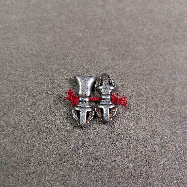 Amulet Pendant,Mini Vajra and Dorje Bell, Mala Accessories - Gandhanra-ART