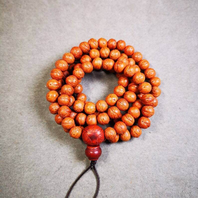 Old Mala,9mm Prayer Beads - Gandhanra-ART