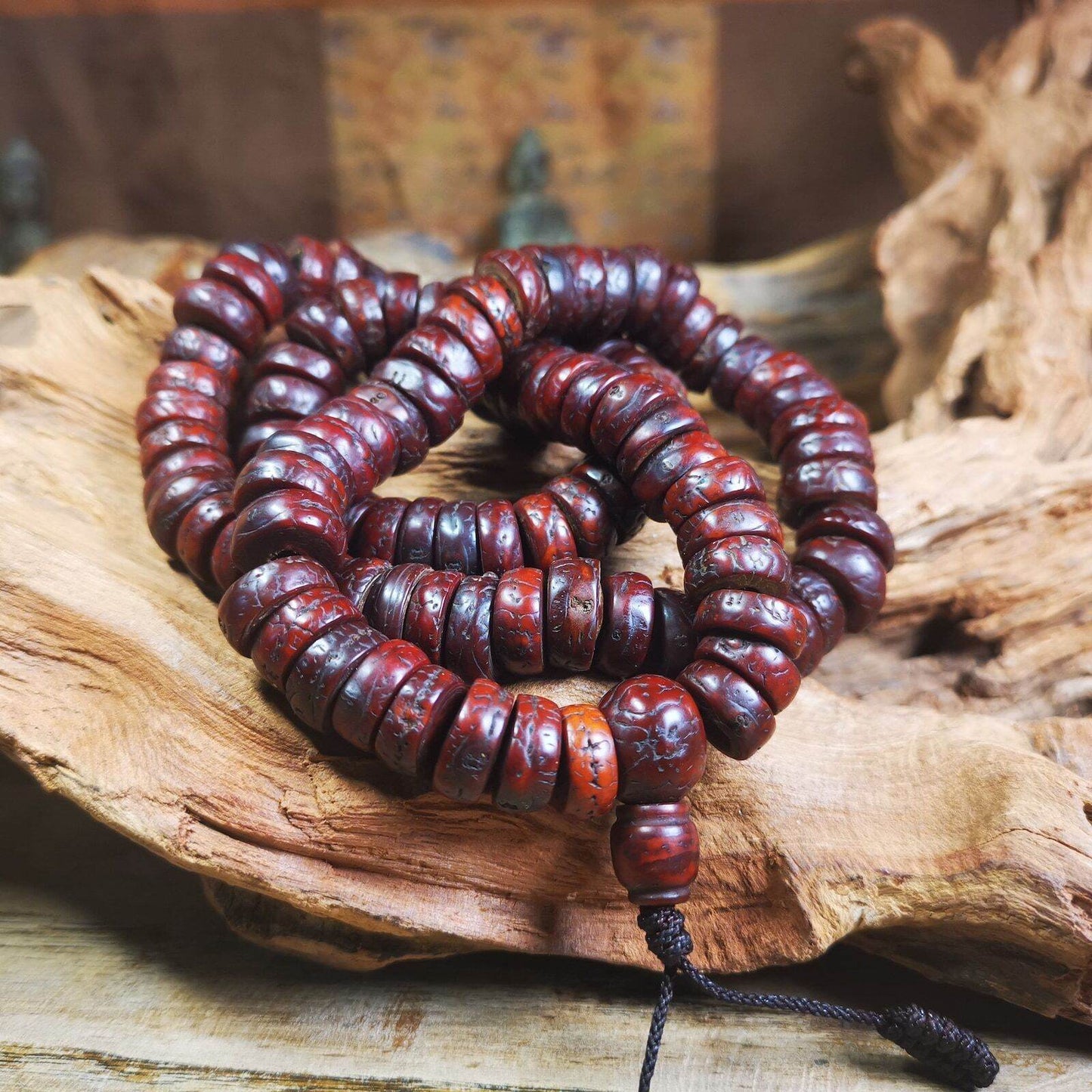 108 Bodhi Bead Mala,Old Prayer Beads Necklace - Gandhanra-ART