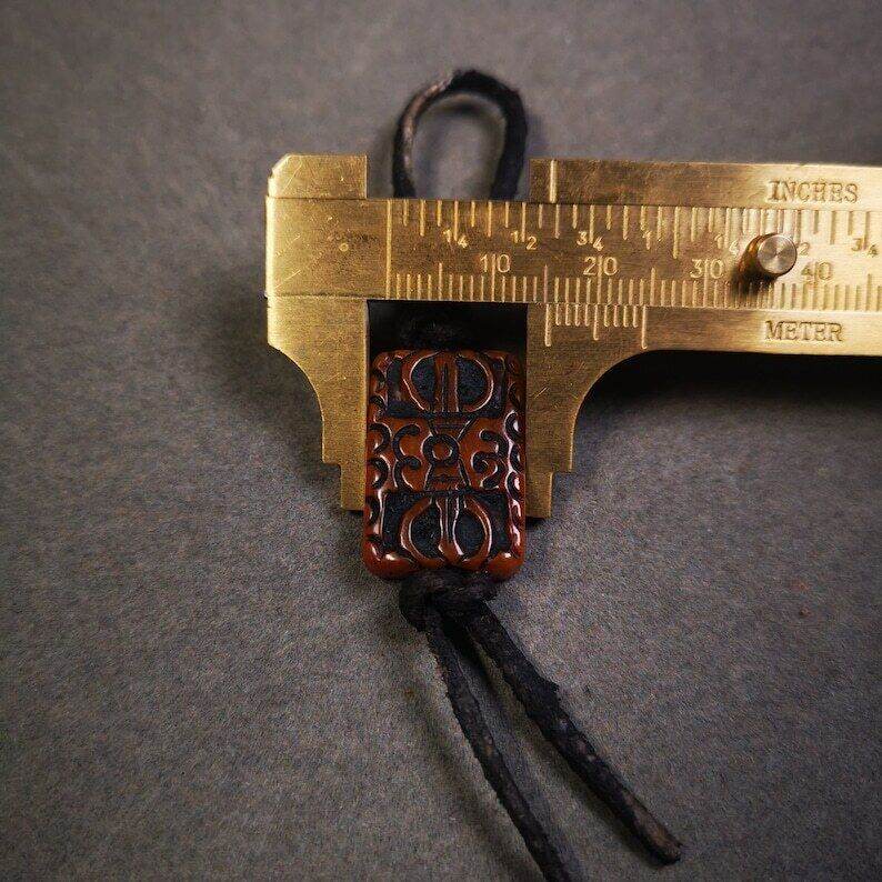 Buddhism Vajra Pendant,Hand Carved Yak Bone Dorje Amulet - Gandhanra-ART