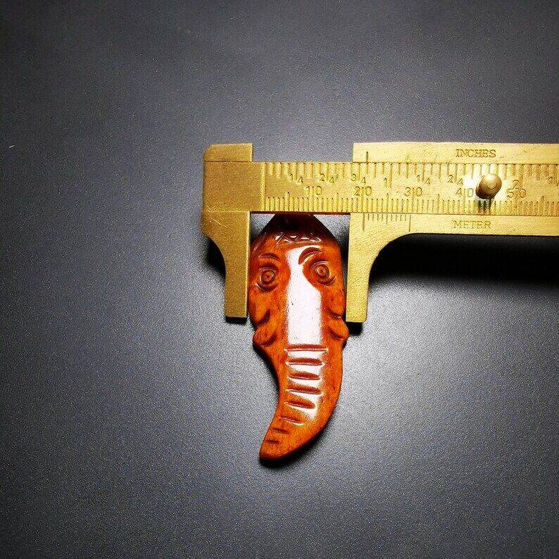 Yak Bone Carved Ganesha (Elephant God) Amulet Pendant - Gandhanra-ART