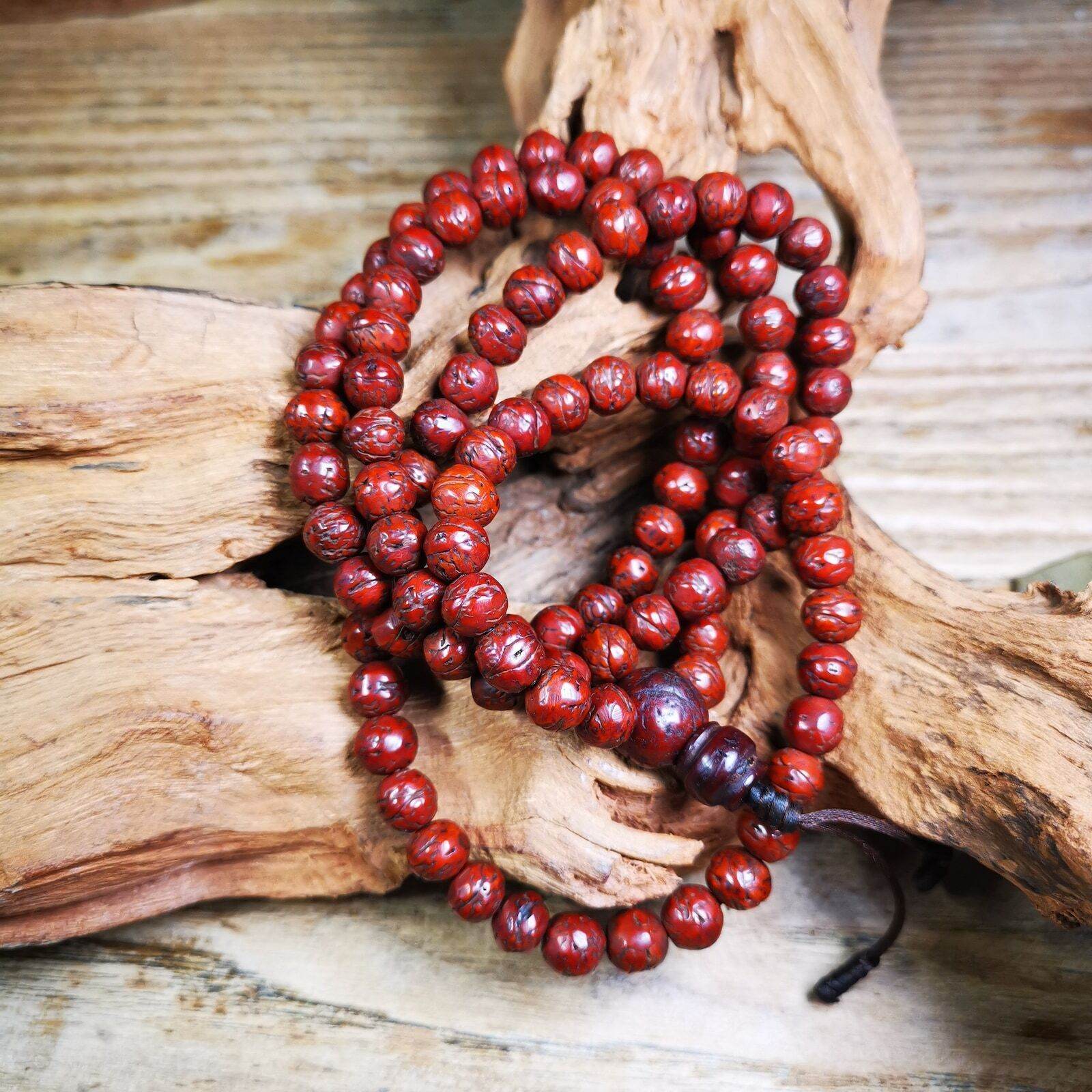 Old Mala,8.5mm Prayer Beads - Gandhanra-ART