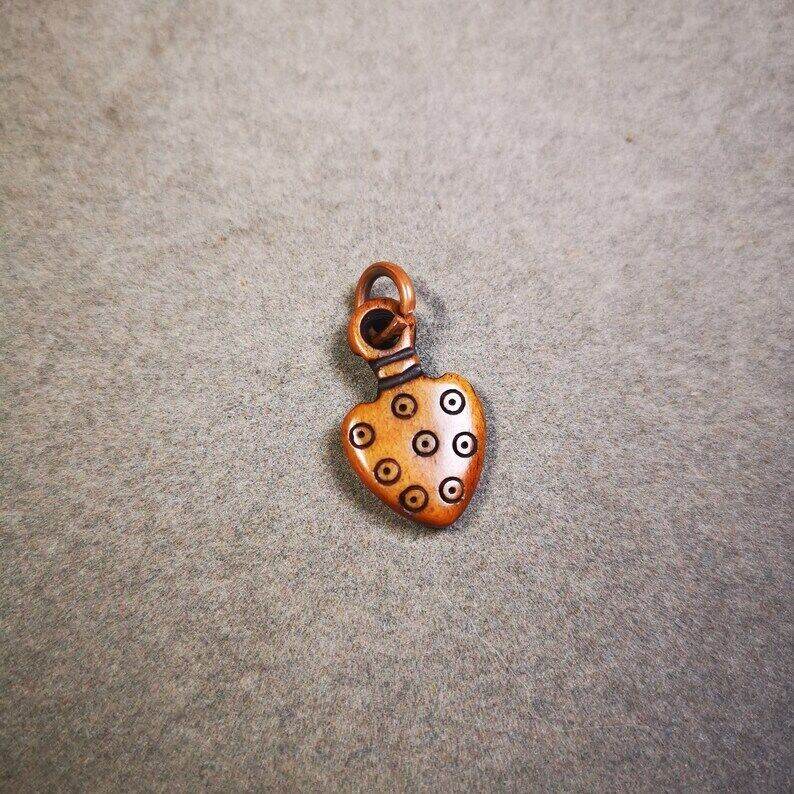 Yak Bone Carved Mantra Dot Prayer Bead Pendant - Gandhanra-ART