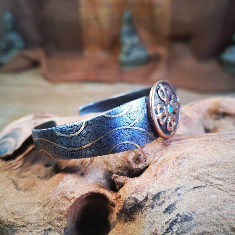 Bangle,Unique Cross Vajra Cuff Bracelet,Protection Jewelry - Gandhanra-ART