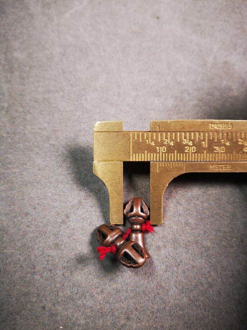 Amulet Pendant,Mini Vajra and Dorje Bell, Mala Accessories - Gandhanra-ART