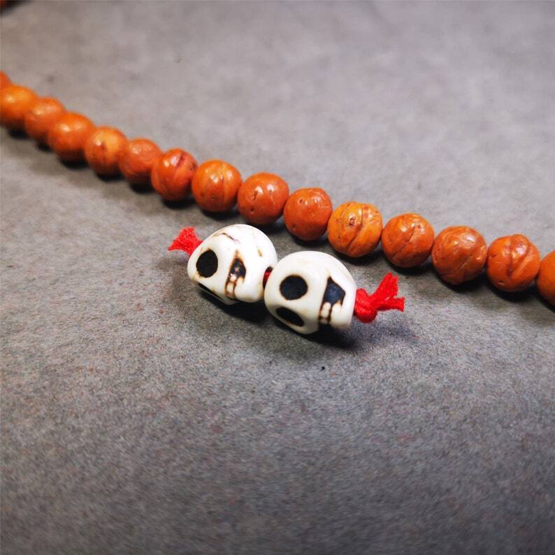 Citipati Skull Marker Beads 0.4"×0.47"