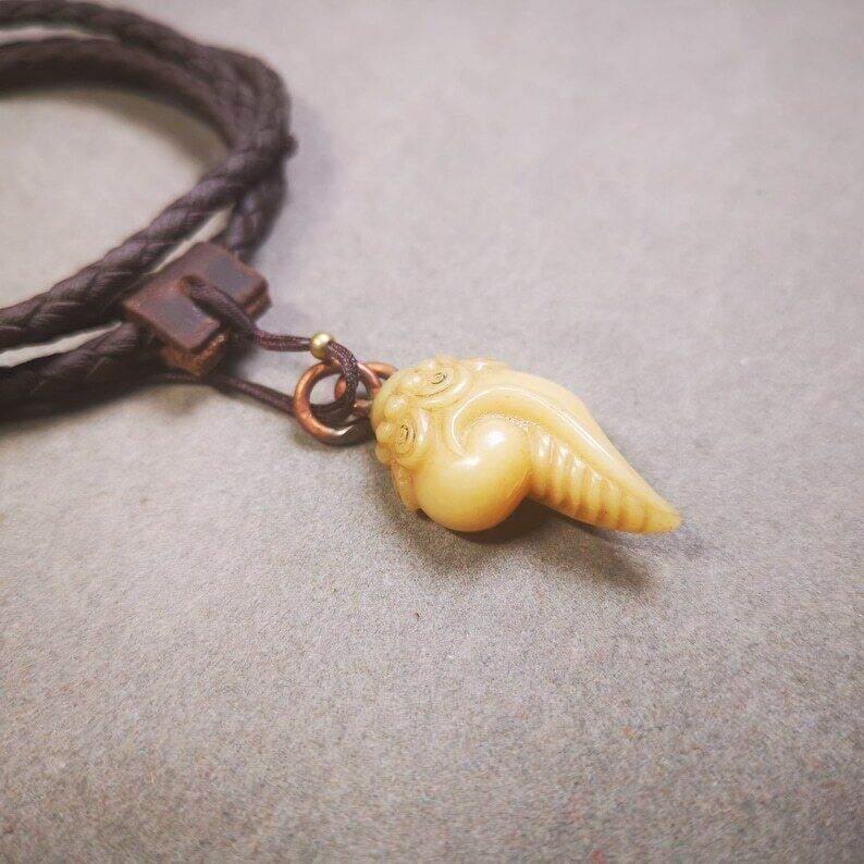 Yak Bone Amulet,Shankha - Gandhanra-ART