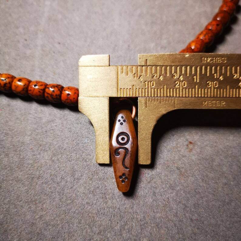 Yak Bone Carved Mani Jewel Prayer Bead Pendant - Gandhanra-ART