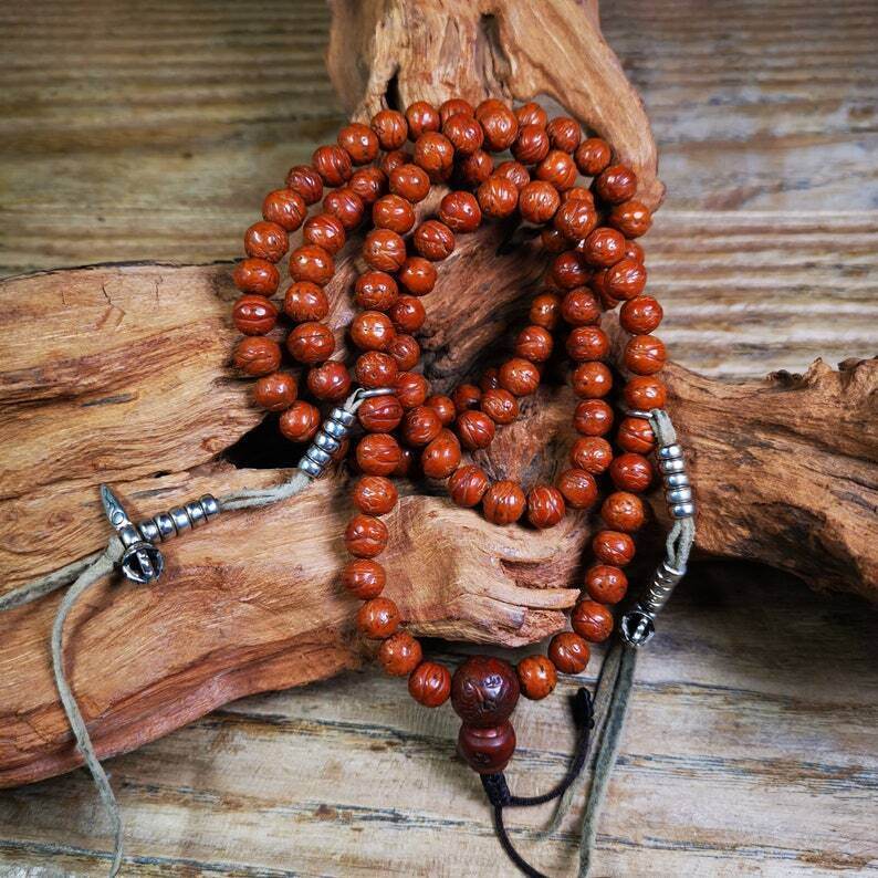 Old Mala,8mm Prayer Beads - Gandhanra-ART