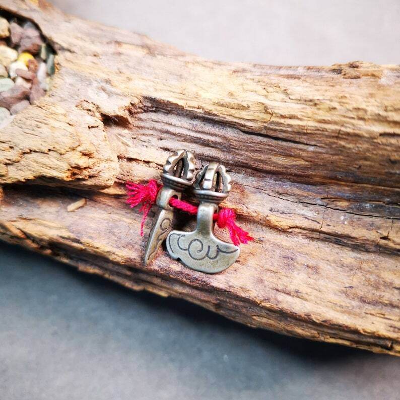 Amulet Pendant,Mini Phurba and Kartika, Mala Accessories - Gandhanra-ART