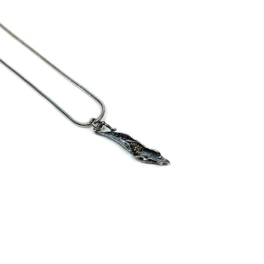 Lucky Charm, Unique Buddha among Leaf,Silver Pendant Amulet - Gandhanra-ART
