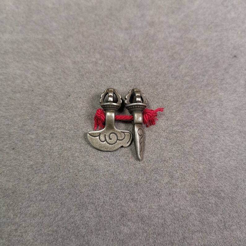Amulet Pendant,Mini Phurba and Kartika, Mala Accessories - Gandhanra-ART