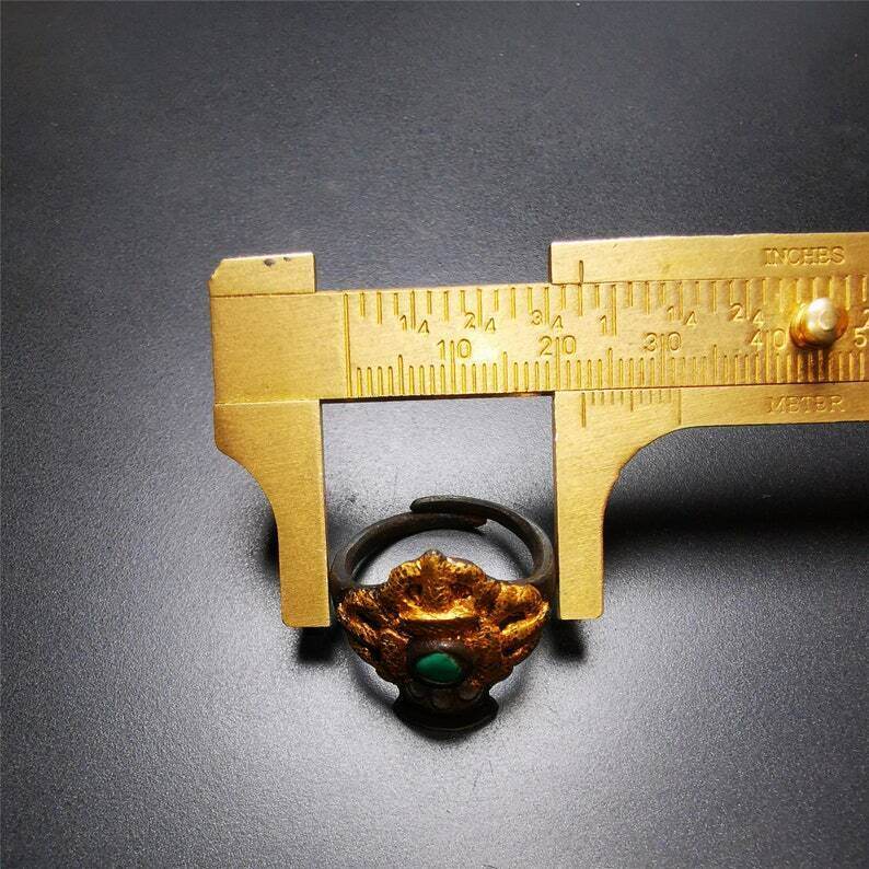 Tibetan Buddhist Vajra Bell Ring,Made of Pure Gold Filled and Silver Filled - Gandhanra-ART