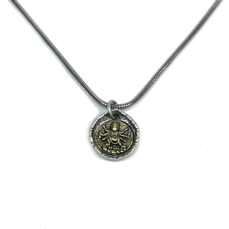 Tibetan Buddhism Lucky Charm, Silver Amulet of Mahakala,Ganesha Elephant,Stupa - Gandhanra-ART