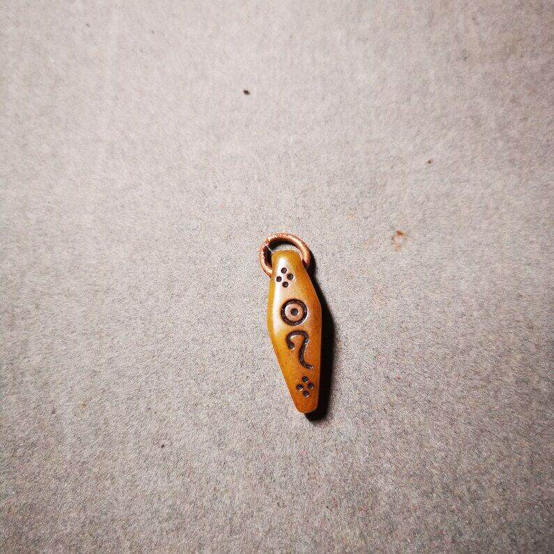 Yak Bone Carved Mani Jewel Prayer Bead Pendant - Gandhanra-ART