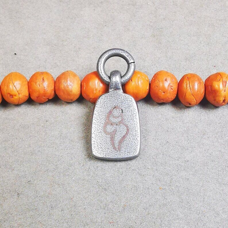 Mala Pendant,Shankha Conch Amulet for Prayer Beads, Bag Hanging, 0.94"