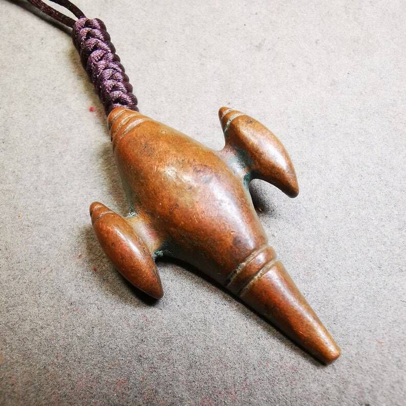 Insignia Vintage Shankha (Concha Divina), colgante de amuleto protector budista tibetano