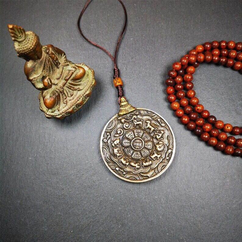 Amulet,Melong Mirror, SIPAHO(srid pa ho),Jiugong Bagua Badge - Gandhanra-ART