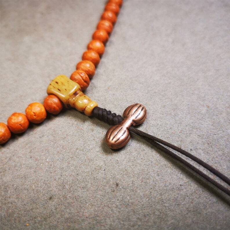Amulett, Vajra-Anhänger für Mala, Taschenanhänger, Gebetsperle, 2,2 x 8,9 cm